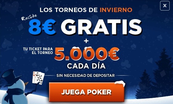 Registrate con 888Poker y recibe tu bono de bienvenida de hasta 400 euros para empezar a jugar poker en la sala